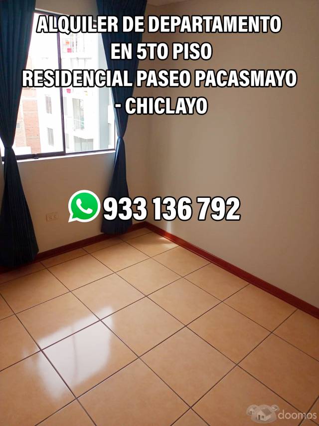 Alquiler de departamento en Residencial Paseo Pacasmayo - Chiclayo