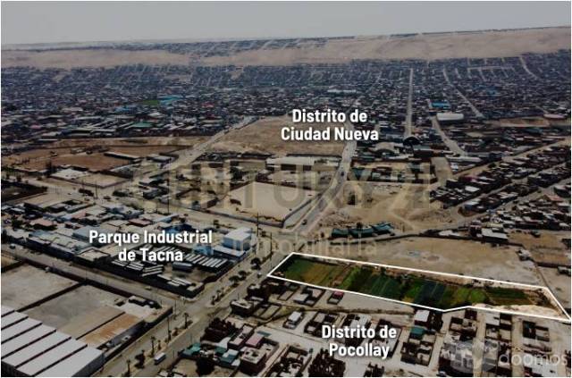 Venta de terreno en zona industrial de Pocollay - Tacna Área de 6,960 m2.