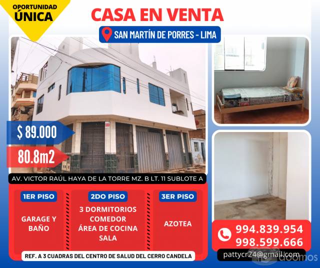 Casa en Venta en San Martin de Porres, Lima