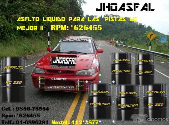ventas de asfaltos rc-250/envios nacionales rpm.*626455