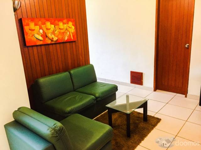 Departamento amoblado de 1 dormitorio en alquiler en Miraflores
