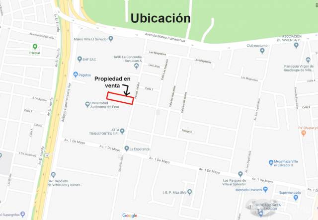 VENTA DE LOCAL COMERCIAL EN VILLA EL SALVADOR - ALMACÉN Y OFICINAS