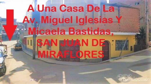 VENDO CASA 160m2.A una casa de la Av. Miguel Iglesias S.J.M a 5 min del mercado Unicachi USD125,000